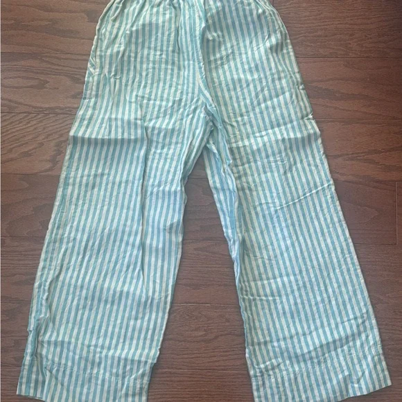Striped Green sezane Jaques pants trousers xs 34 - Picture 6 of 6